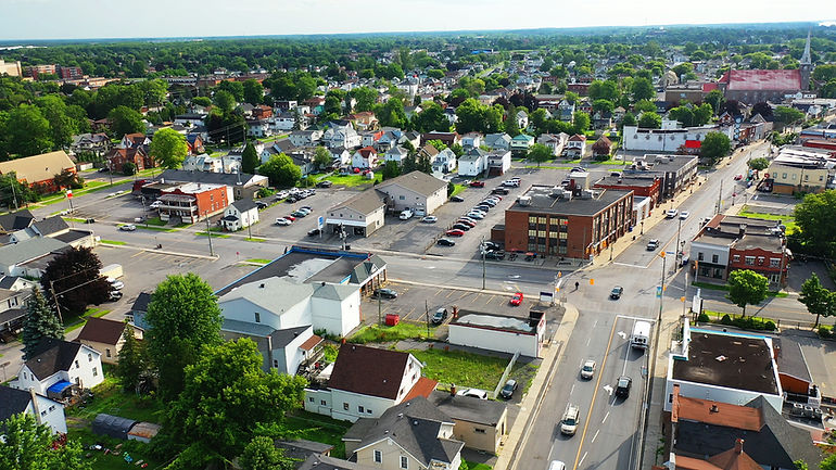 aerial view of Cornwall Ontario
