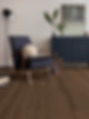 dark blue furniture on dark vinyl flooring