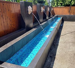concrete waterfall decoration