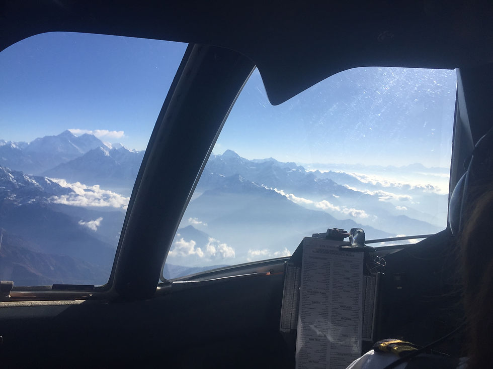Everest scenic flight, cockpit