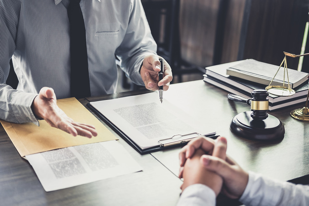 lawyer providing legal counsel