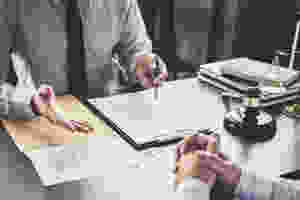 lawyer providing legal counsel