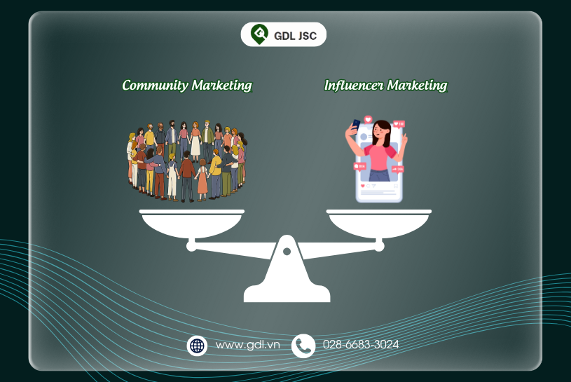 so sánh community và influencer marketing