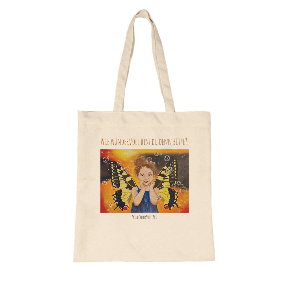 Mira, das Schmetterlingsmädchen - Bio-Tragetasche | SOL'S Organic Zen 76900