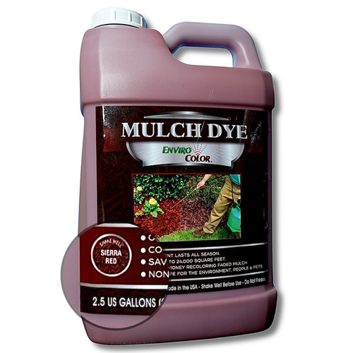 Sierra Red Mulch Dye 24,000 SQ. FT 2.5 Gallons Envirocolor LLC