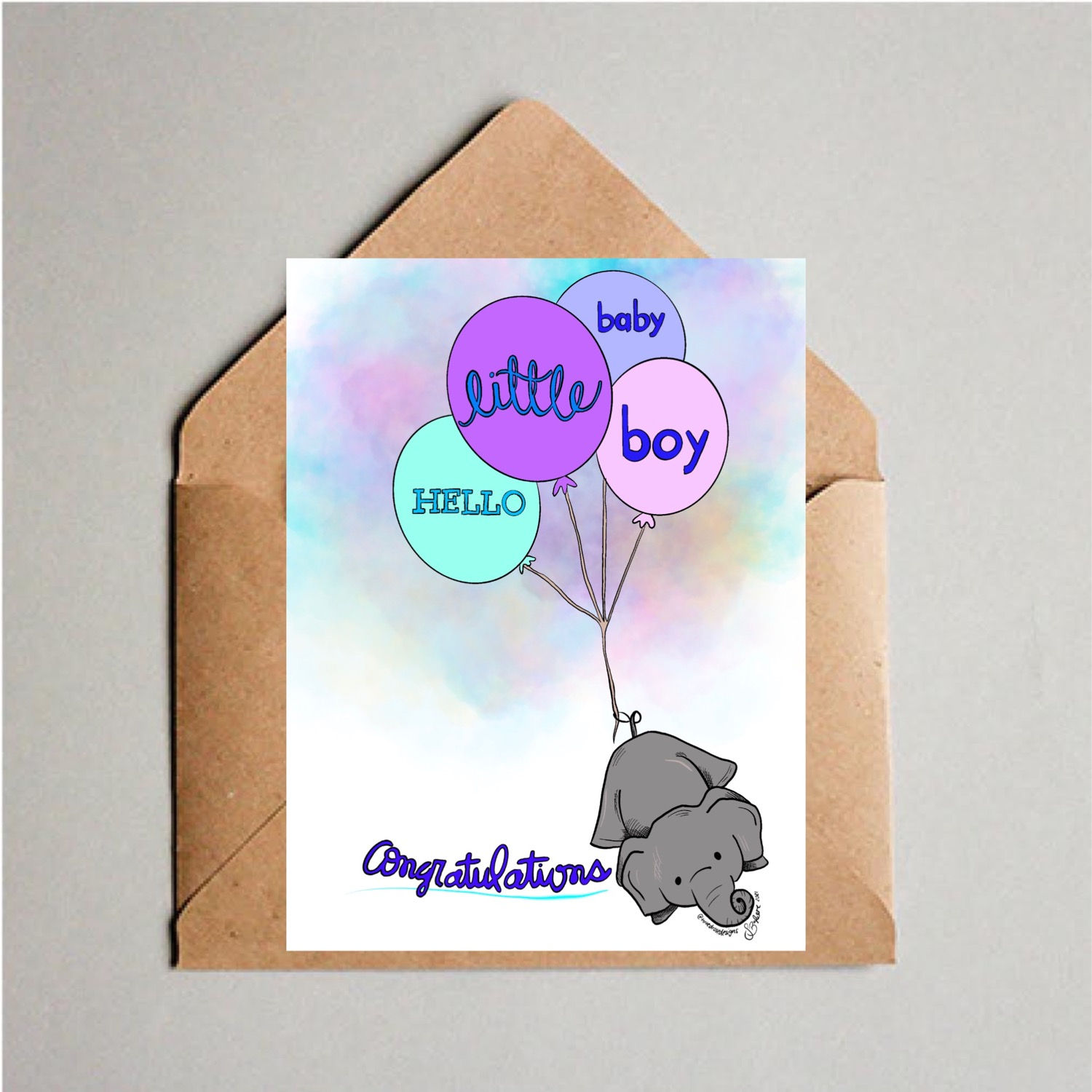 Little Baby Boy Greeting Card