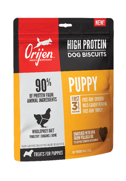 Orijen High Protein Dog Biscuits | Puppy Biscuits & Crunchy Treats, 8OZ
