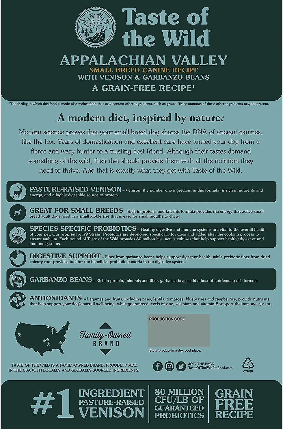 Thumbnail: Taste Of The Wild Grain Free Appalachian Valley Small Breed Recipe Dry Dog Food