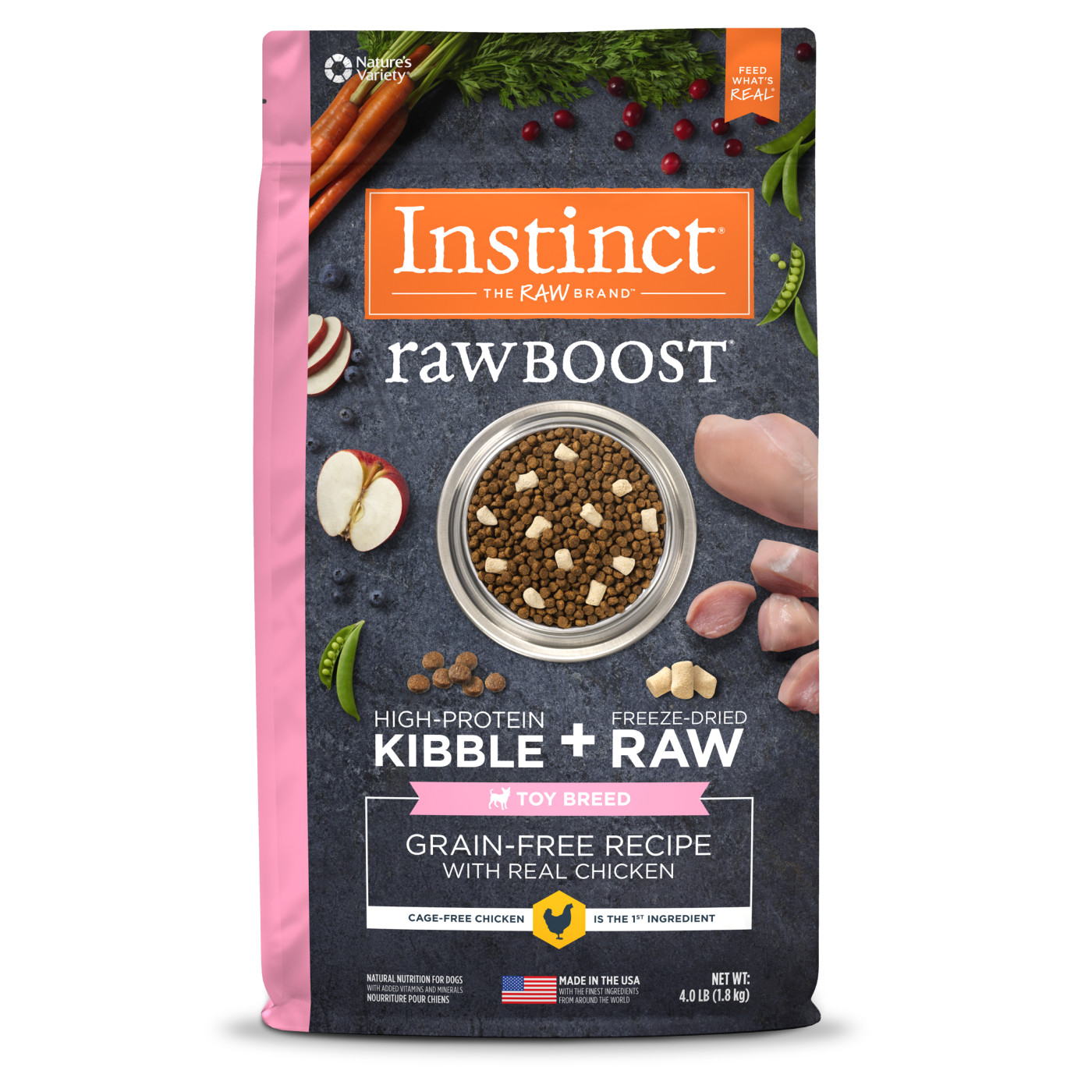 Instinct® Dog Food Raw Boost Real Chicken Recipe For Toy Breed Dogs, 4lb
