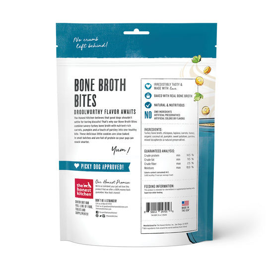 Honest Kitchen Turkey Bone Broth Bites With Pumpkin, 8 Oz