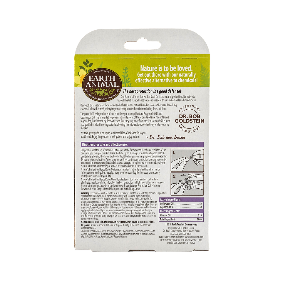Thumbnail: Earth Animal Nature's Protection Flea & Tick Prevention Herbal Spot-On for Dogs