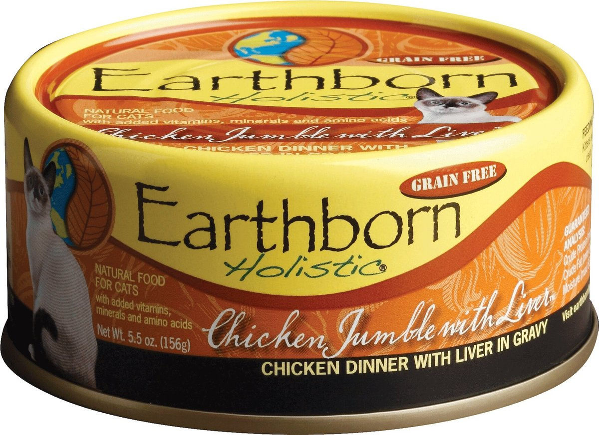 Earthborn Holistic Chicken Jumble with Liver Grain Cat Food, 5.5 OZ (Case Of 24)
