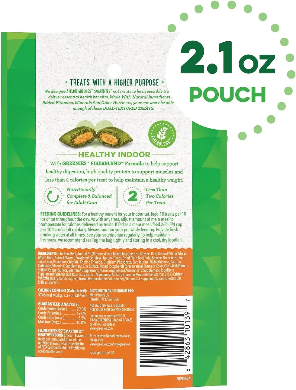 Thumbnail: Feline SmartBites Healthy Indoor Natural Chicken Flavor Soft & Crunchy Adult Cat