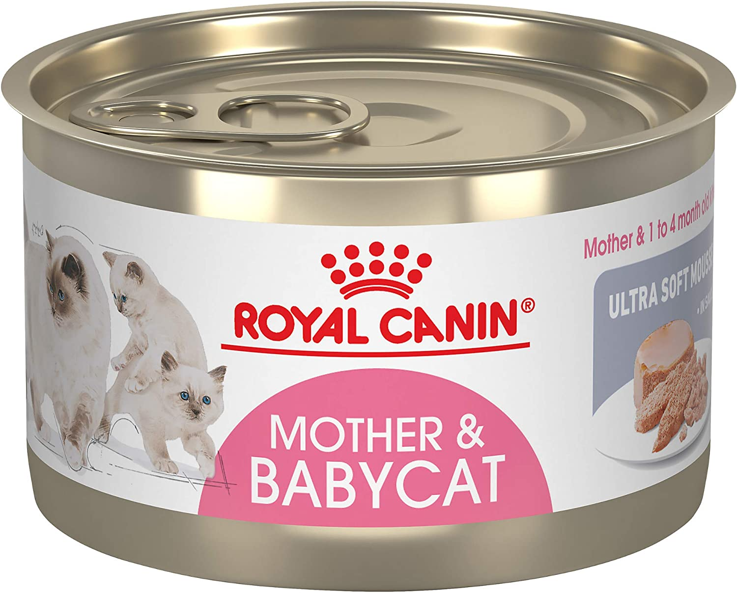 Mother and Babycat Ultra Soft Mousse in Sauce Canned Cat Food, 5.1 Oz x 24