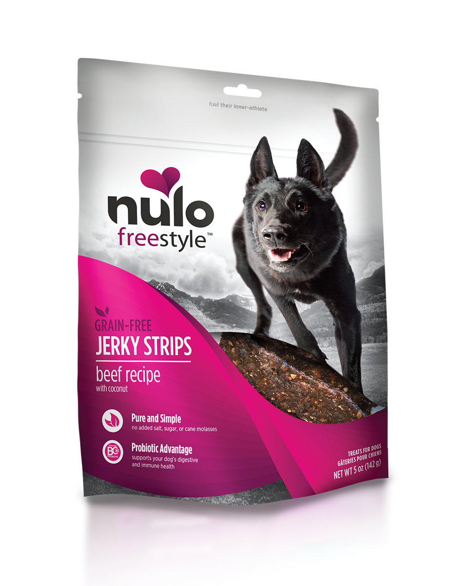 Nulo Freestyle Grain Free Beef & Coconut Recipe Jerky Dog Treats, 5 Oz