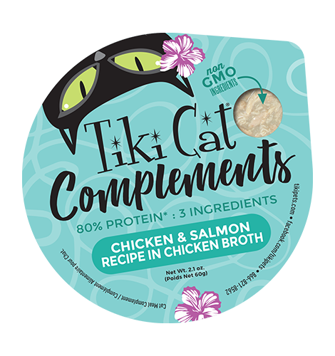 Tiki Cat® Complements Chicken & Salmon, 2.1 Oz (Pack of 8)