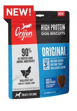 Orijen High Protein Dog Biscuits | Original Biscuits & Crunchy Treats, 8OZ