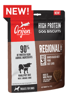 Orijen High Protein Dog Biscuits | Regional Red Biscuits & Crunchy Treats, 8OZ