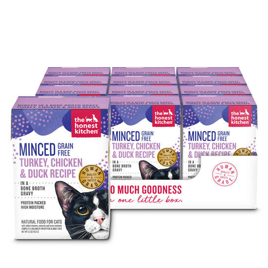 Minced Turkey, Chicken & Duck In Bone Broth Gravy, 5.5 Oz (Case Of 12)