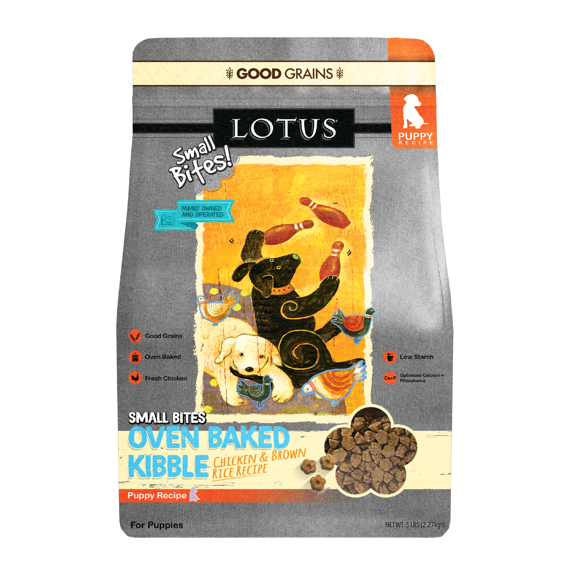 Lotus Dog Small Bites Chicken Puppy Recipe, 5LBS