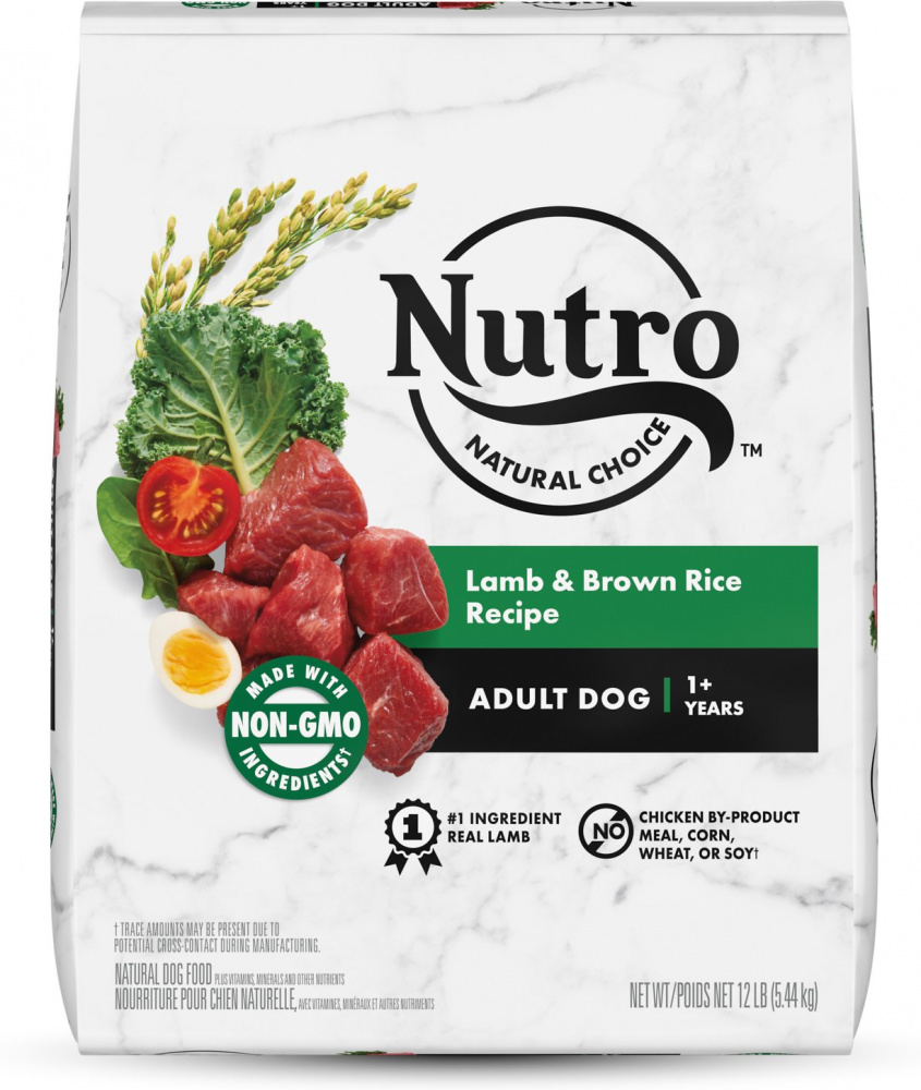 Nutro Natural Choice Adult Lamb & Brown Rice Recipe Dry Dog Food, 12 lb