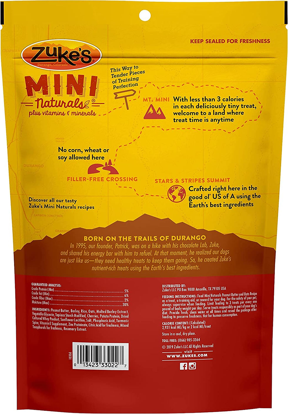 Thumbnail: Zukes Peanut Butter Mini Naturals Dog Treats, 1 Ib