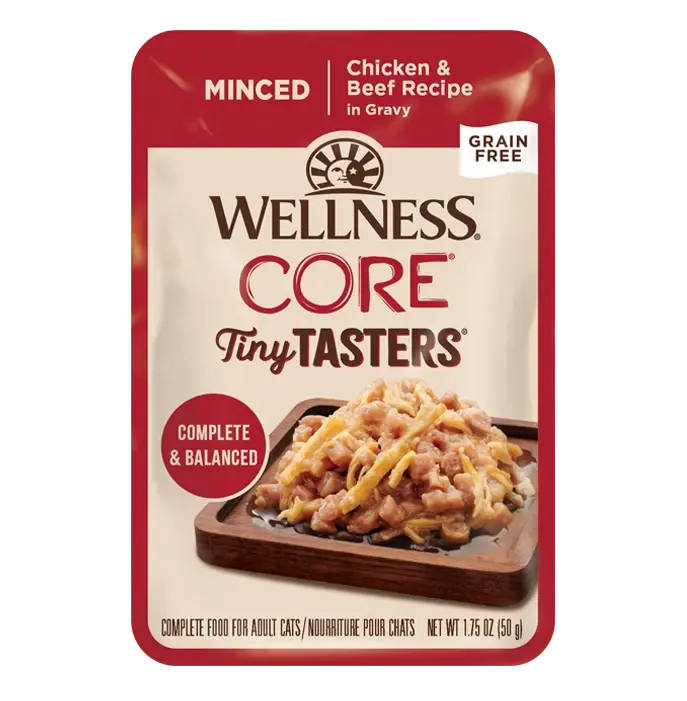 Wellness CORE Tiny Tasters Minced Chicken & Beef, 1.75 OZ (Case of 12)