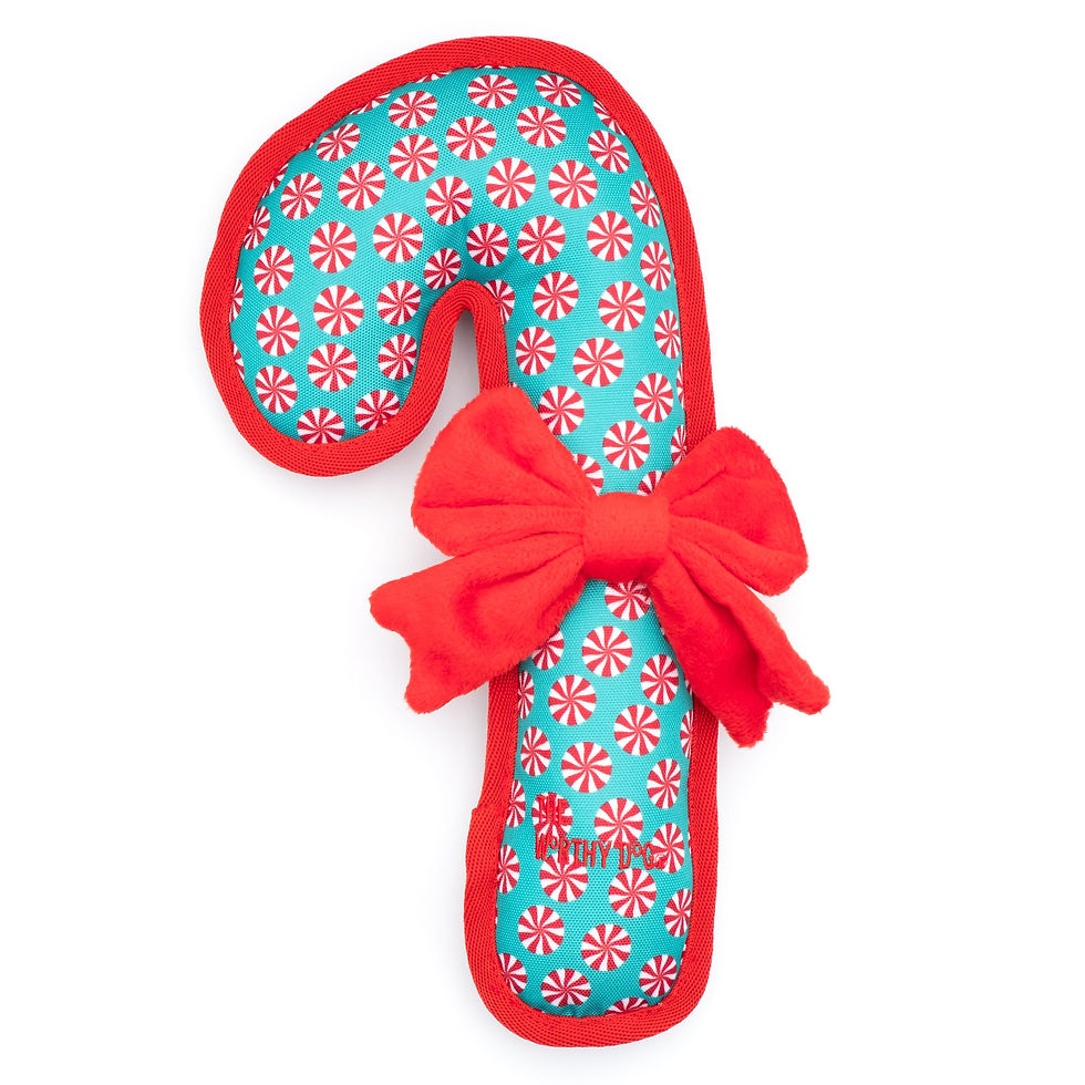 The Worthy Dog Candy Cane Toy