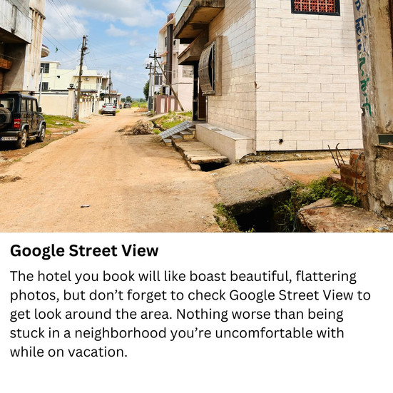street view of a houses on either side of a road in a rural town