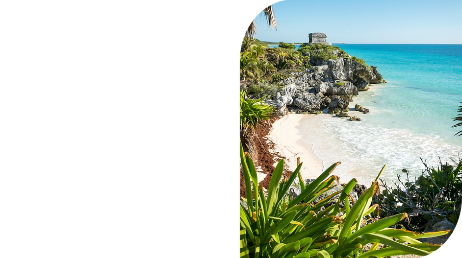 white sand beach in mexico