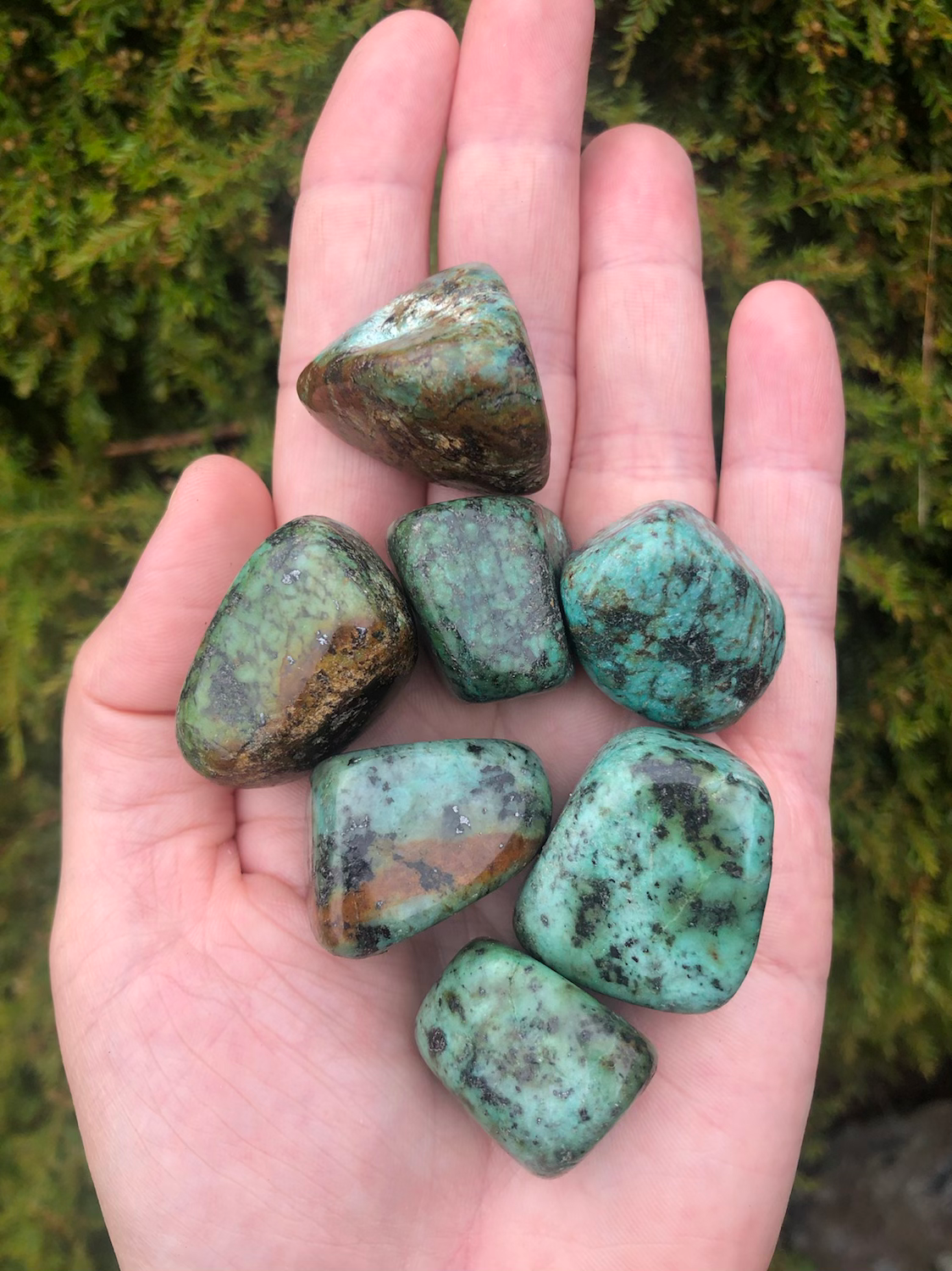 African Turquoise Tumble Stones 