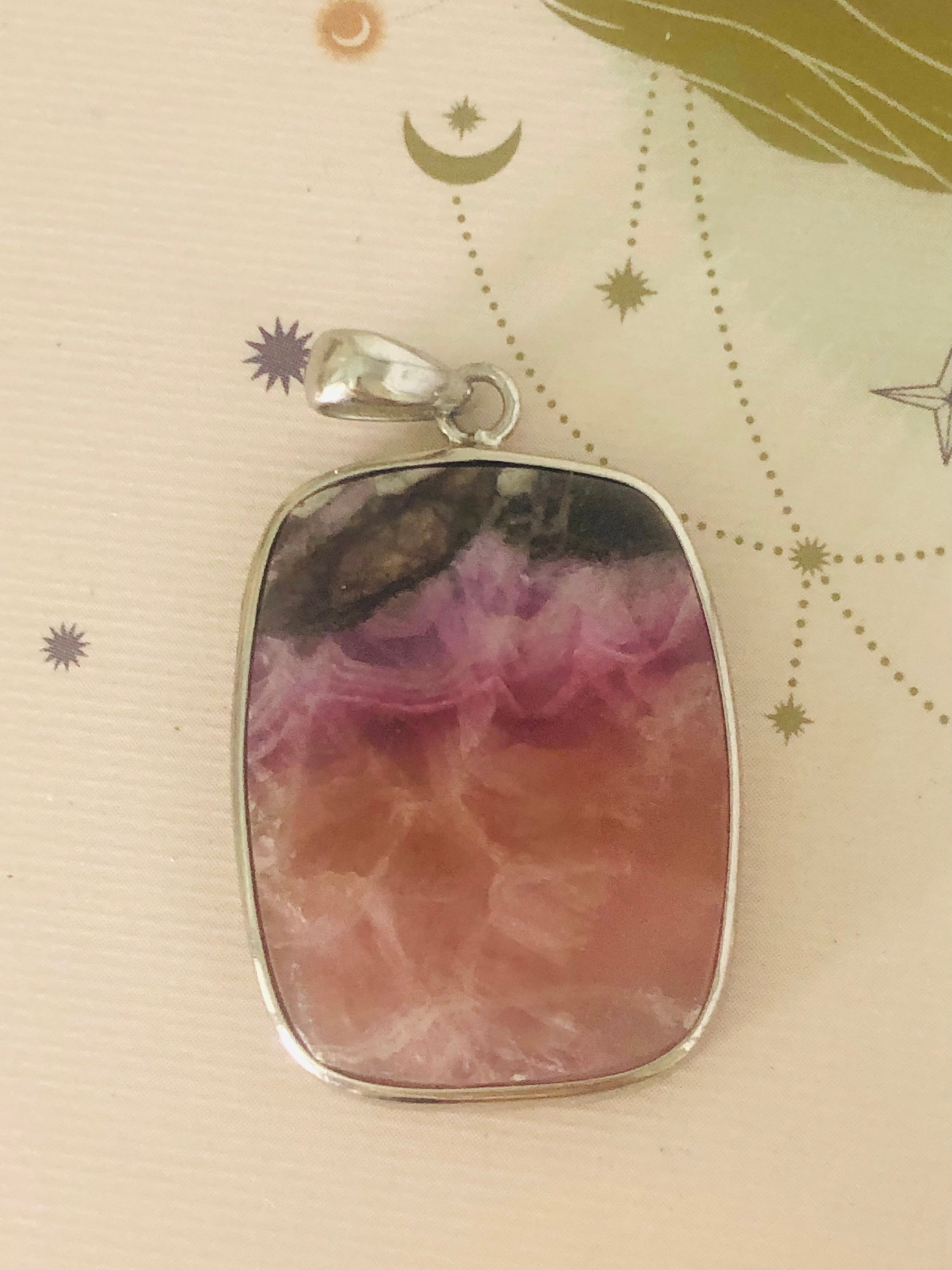 Cobalto Calcite Sterling Silver Pendant 