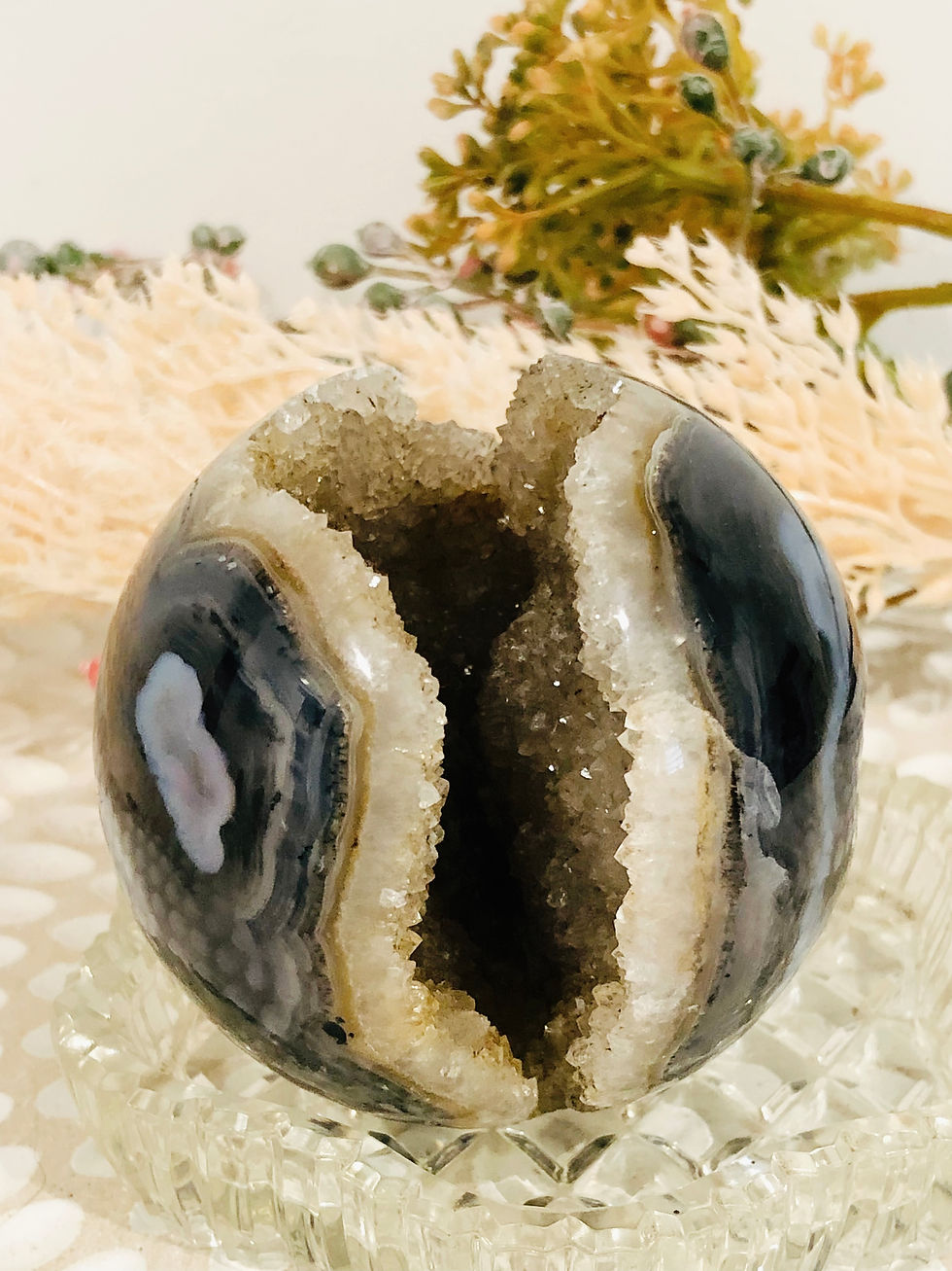 Amethyst Agate Sphere