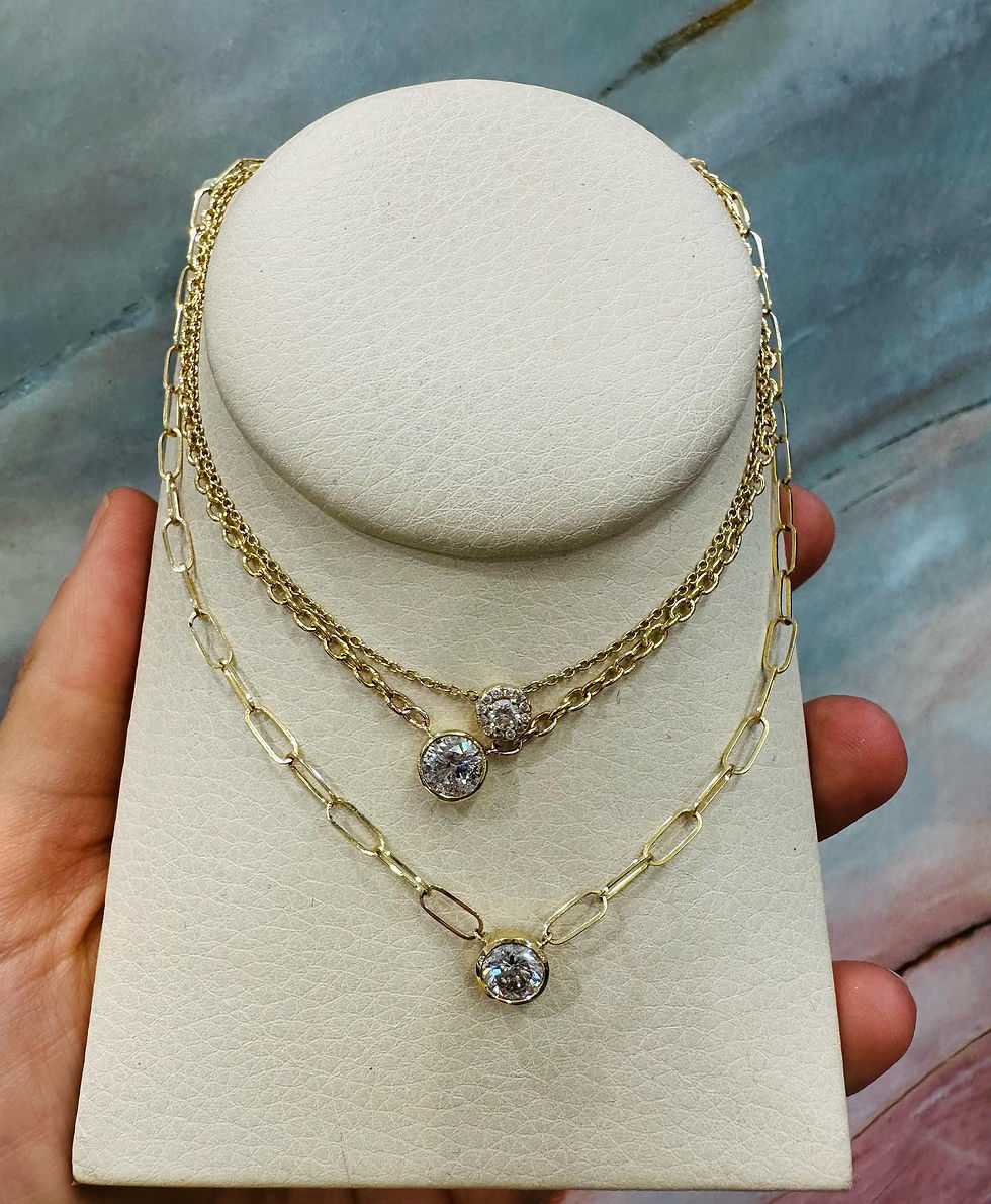 Thumbnail: 1ct Diamond and Chain Pendant