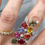 Thumbnail: Rainbow Sapphire Artisan Ring