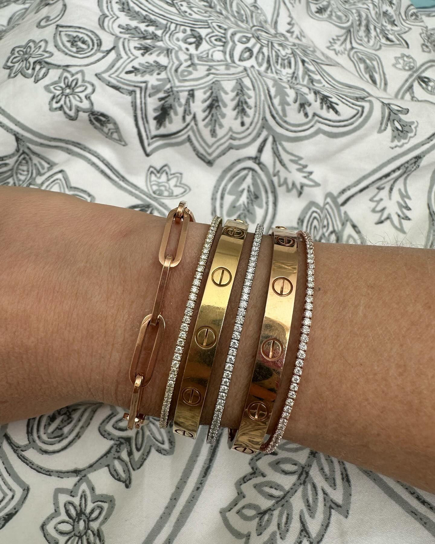 1.14ct Full Eternity Diamond Pave Flexi Bangle