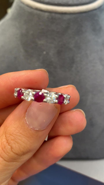 Thumbnail: Ruby and Diamond Eternity Band