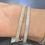 Thumbnail: Double Row Pave Diamond Flexi Bangle