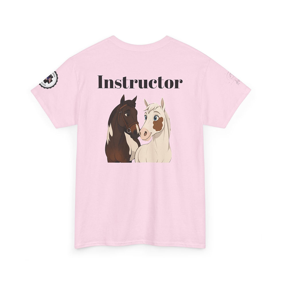 Thumbnail: T-Shirt — 'Instructor' Horse Riding Tee with Horse Illustration