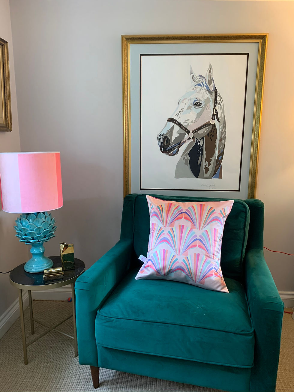 Thumbnail: ALL THE PASTEL VELVET  SHELL CUSHION 2 LEFT