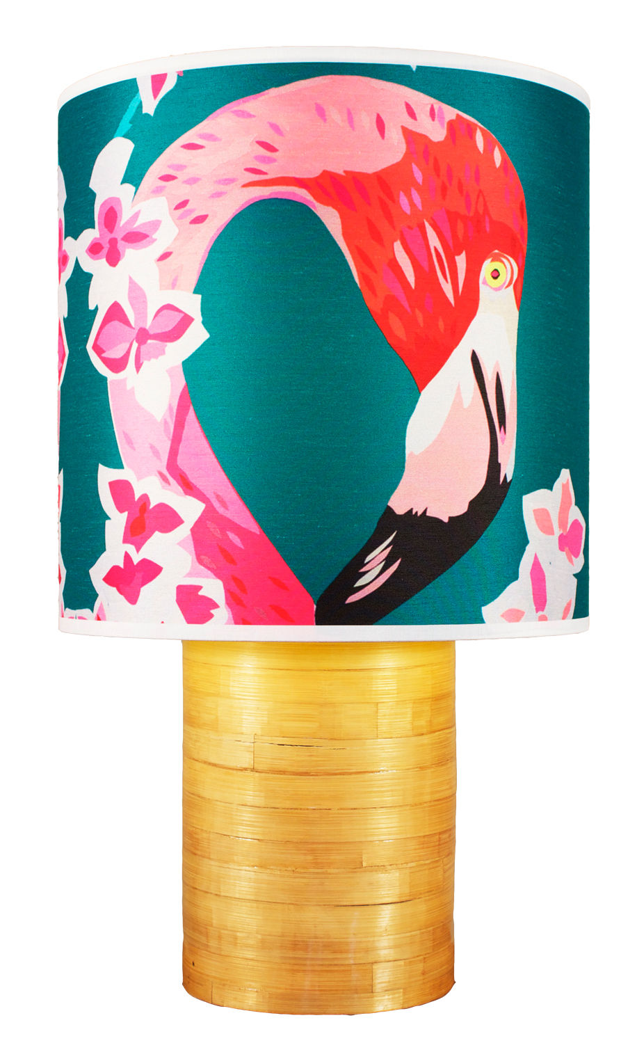 Thumbnail: FLAMINGOS AND FLOWERS LAMPSHADE