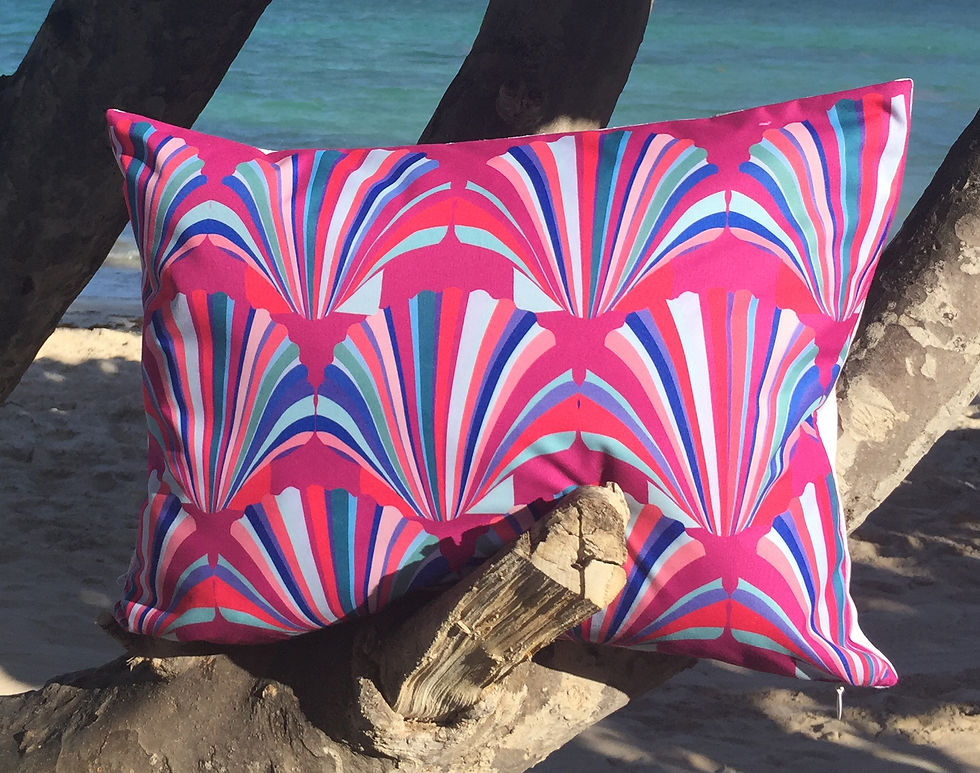 Thumbnail: Fuchsia shell weatherproof cushion