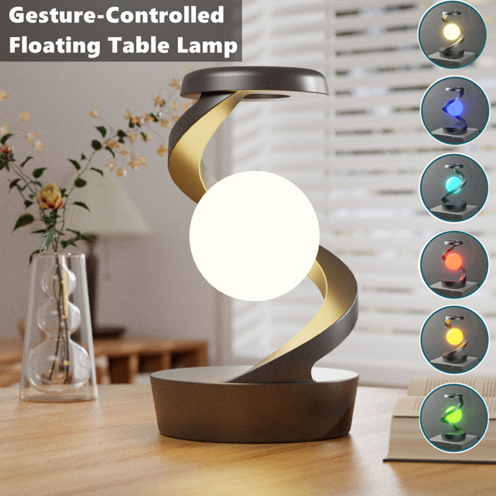 Creative Table Lamp, Rotating Floating lamp, 15W Wireless Charger, Mobile Phone