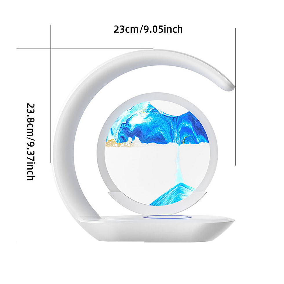 Thumbnail: Quicksand Table Lamp Wireless Charging Desk Lamp 3D Hourglass Ornaments Sand Pai