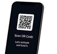 QR code on card to get started