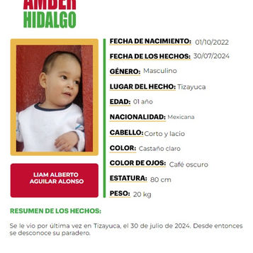 Liam Alberto necesita de tu valiosa colaboración para volver a casa