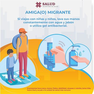 Para los migrantes, mantener una buena higiene personal y una desinfección de manos constante es clave para mantener una salud adecuada. #PrimeroTuSalud #PrimeroElPueblo