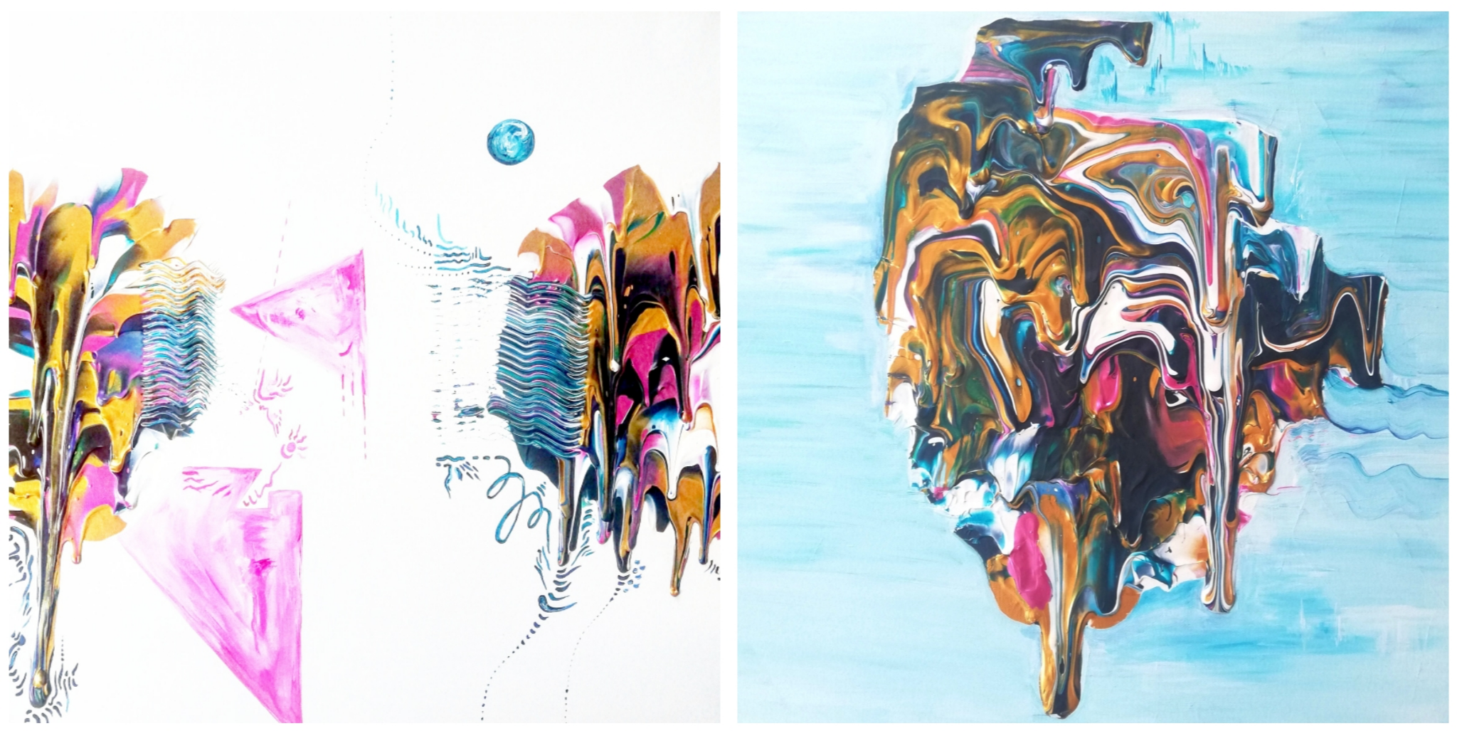 'It's a phase', acrylic on canvases, 50