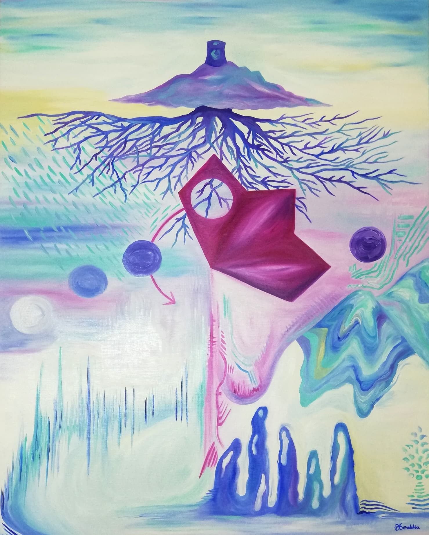 'Inception' oil on canvas