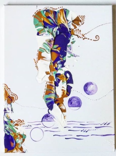 'The moon phases', acrylic on canvas, 45